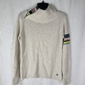 Smartwool Womens Medium? Cream Turtule Neck Isto Sport Sweater Natural Heather